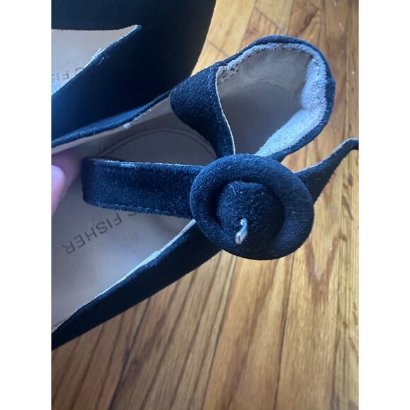 Marc Fisher Black Suede Leather Heels – 3.5" Ankle Strap - Picture 10 of 10